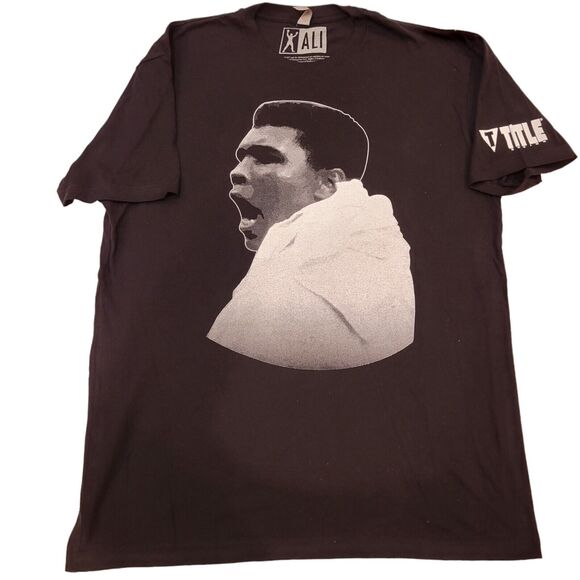 Large Muhammad Ali Premium Black Title Boxing Legacy Quotes T-shirt NWOT - Picture 6 of 6
